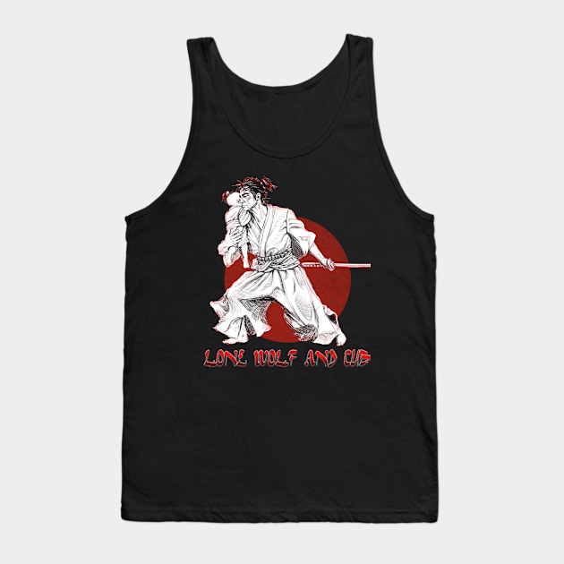 Japanese Katana Tank Top by Sparkledoom